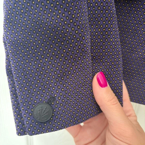 Rag & Bone Blazer Women’s Size 00 Velvet Print Lexi One Button Lined Career Glam - Picture 6 of 10